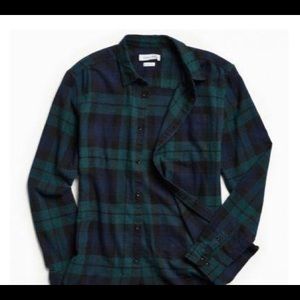 Urban Outfitters Green and Blue Flannel Shirt Sz L